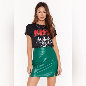 Leather Apologise Faux Leather Mini Skirt